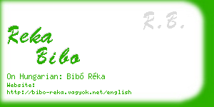 reka bibo business card